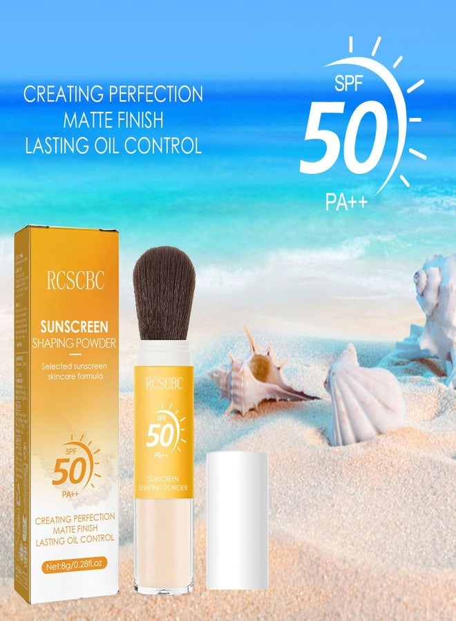 RCSCBC Powder sunscreen for face， SPF 50 Brush Sunscreen Powder for Face & Scalp,Lasting Lightweight Breathable, for All Skin (1PCS) - Image 4
